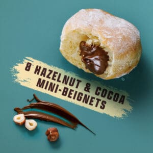 Pack of 8 Hazelnut & Cocoa Mini Beignets